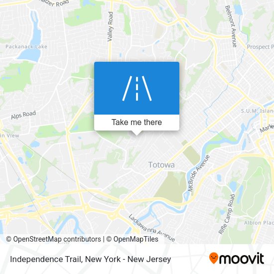 Mapa de Independence Trail