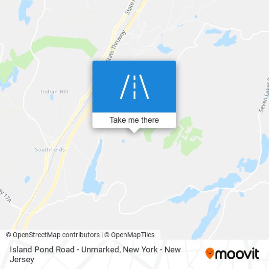 Island Pond Road - Unmarked map