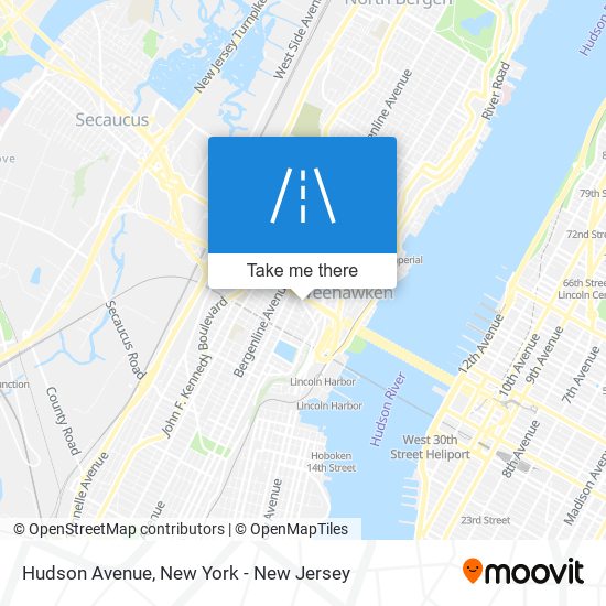 Hudson Avenue map