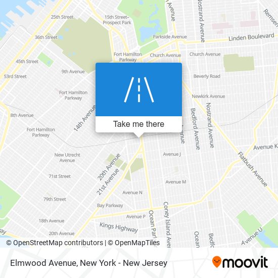 Mapa de Elmwood Avenue