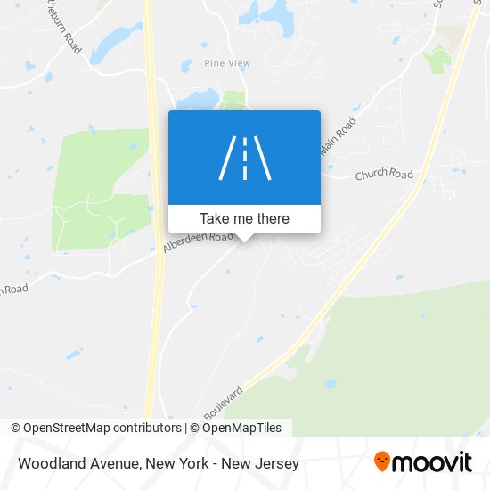 Mapa de Woodland Avenue