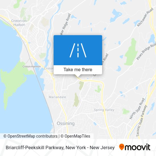 Briarcliff-Peekskill Parkway map