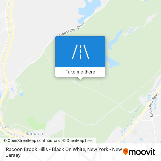 Mapa de Racoon Brook Hills - Black On White