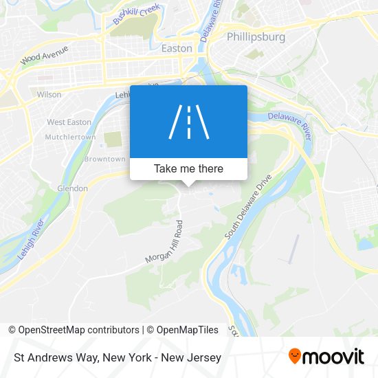 Mapa de St Andrews Way