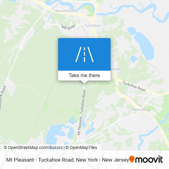 Mt Pleasant - Tuckahoe Road map