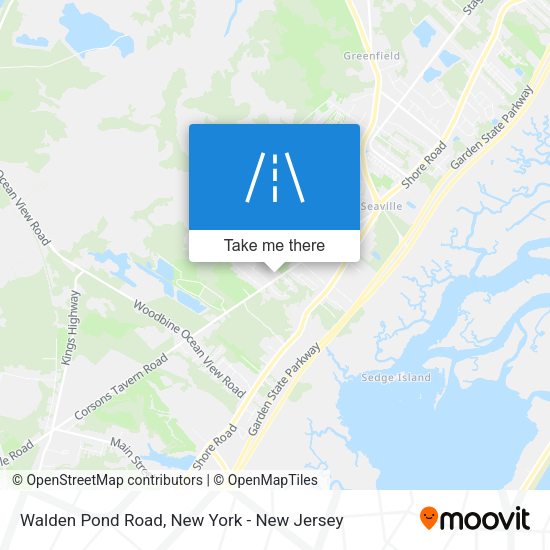 Walden Pond Road map