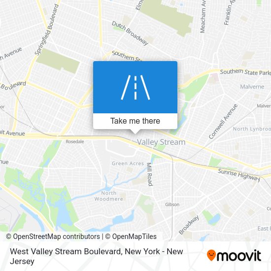 West Valley Stream Boulevard map