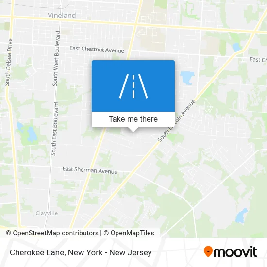 Cherokee Lane map