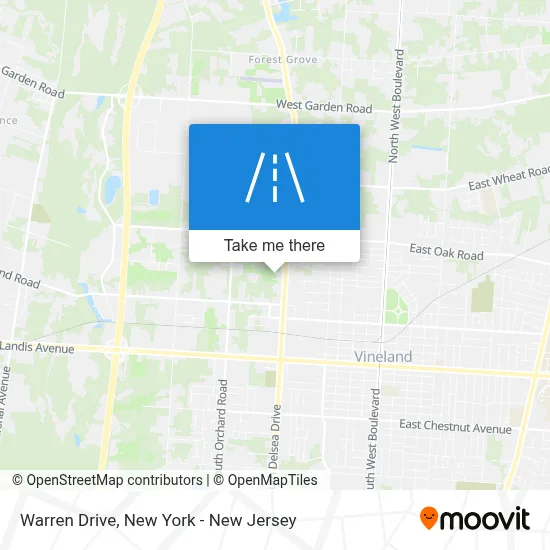 Warren Drive map