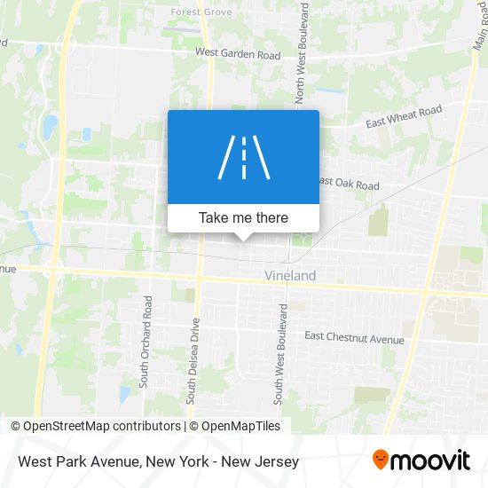 West Park Avenue map