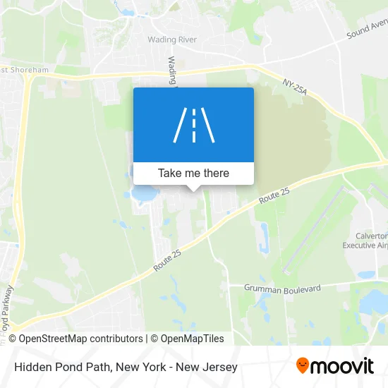 Hidden Pond Path map