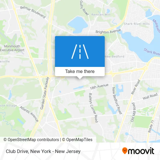 Club Drive map