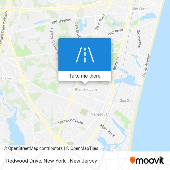 Mapa de Redwood Drive
