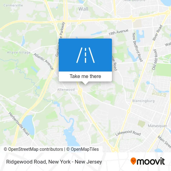 Ridgewood Road map