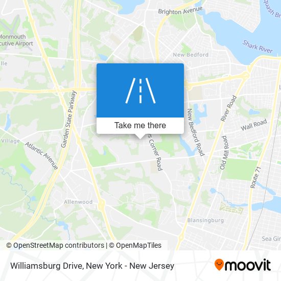 Mapa de Williamsburg Drive