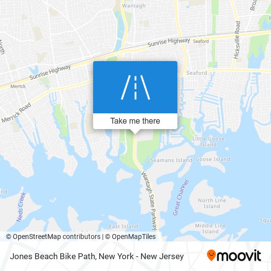 Mapa de Jones Beach Bike Path