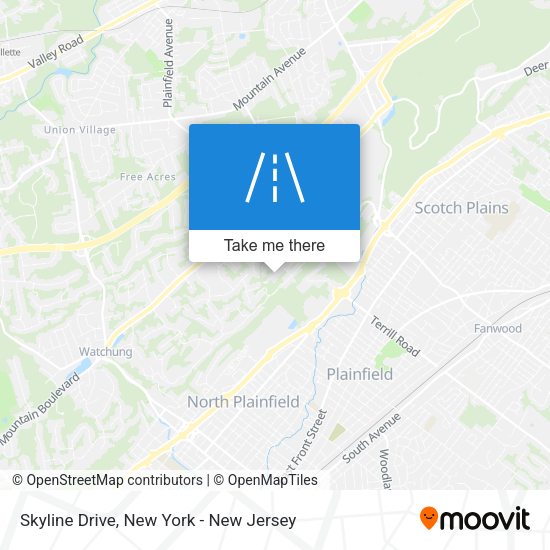 Mapa de Skyline Drive