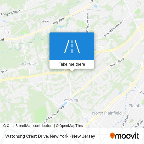 Watchung Crest Drive map