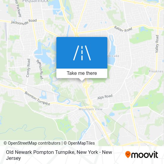 Mapa de Old Newark Pompton Turnpike