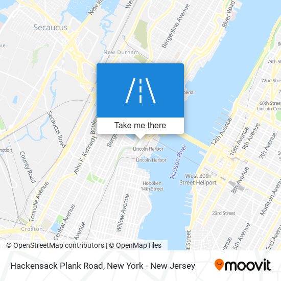 Mapa de Hackensack Plank Road