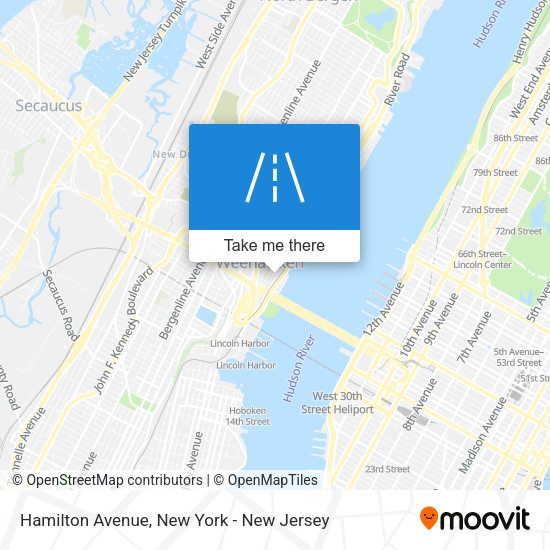 Mapa de Hamilton Avenue