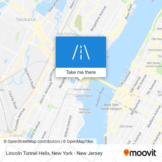 Lincoln Tunnel Helix map