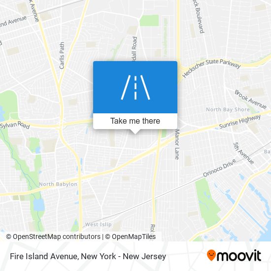 Fire Island Avenue map