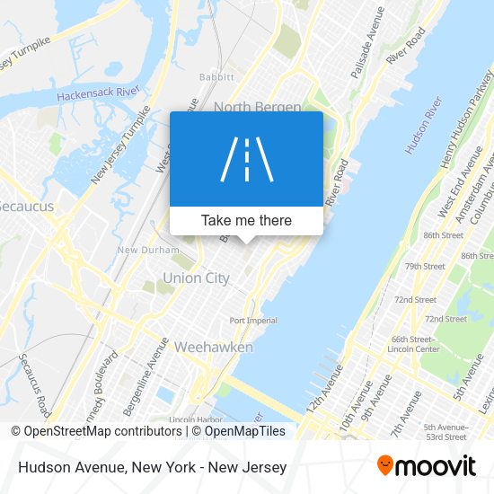 Hudson Avenue map