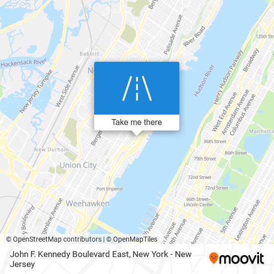 Mapa de John F. Kennedy Boulevard East