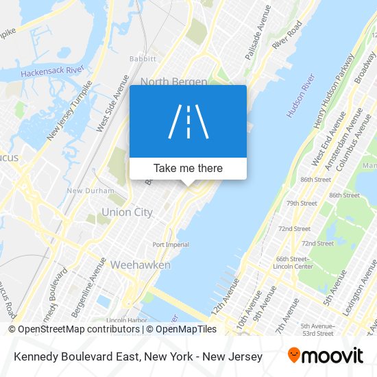 Kennedy Boulevard East map