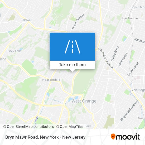 Bryn Mawr Road map