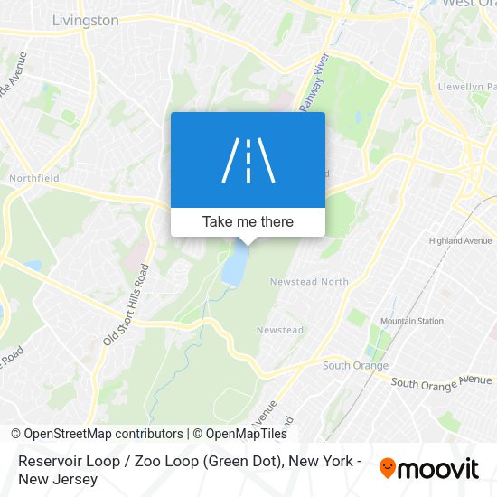 Reservoir Loop / Zoo Loop (Green Dot) map
