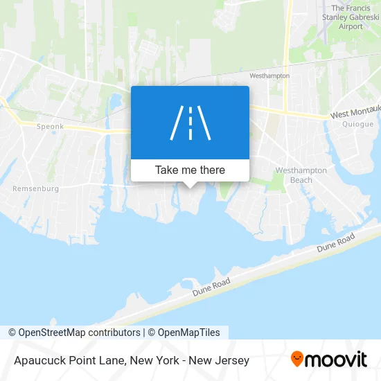 Apaucuck Point Lane map