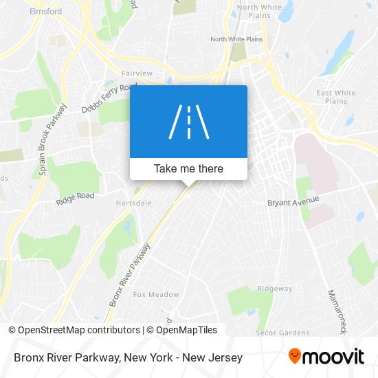Bronx River Parkway map