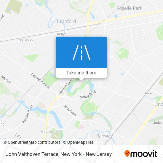 Mapa de John Velthoven Terrace