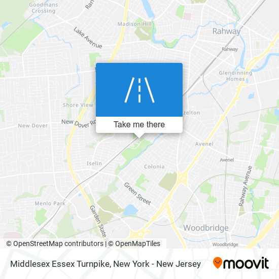 Mapa de Middlesex Essex Turnpike