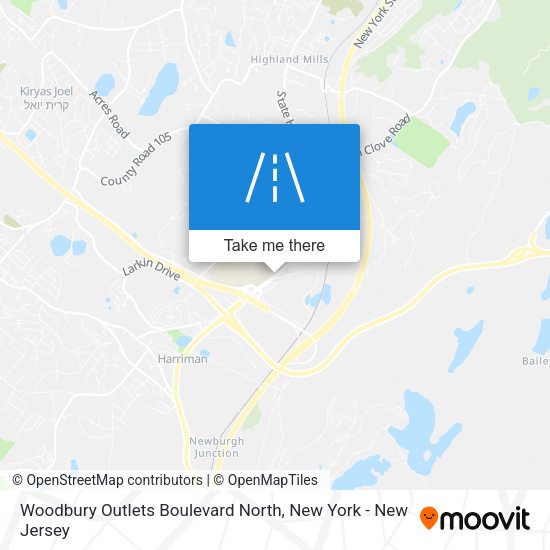 Woodbury Outlets Boulevard North map