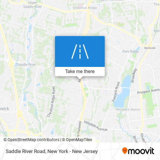 Saddle River Road map