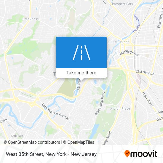 Mapa de West 35th Street