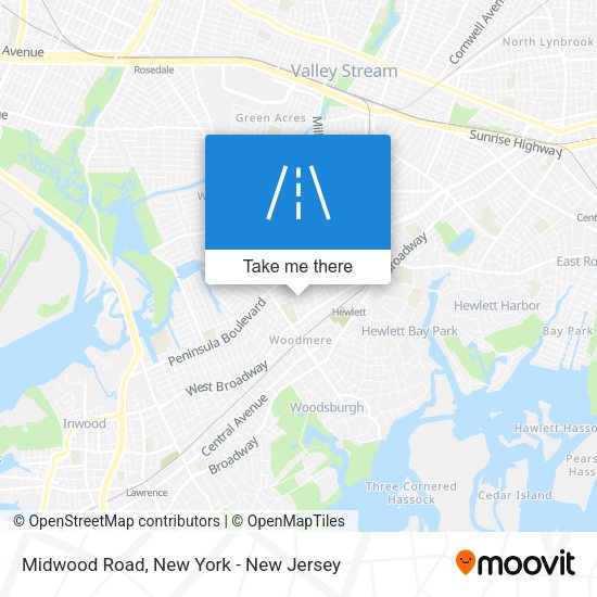 Midwood Road map