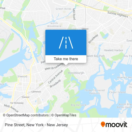 Pine Street map