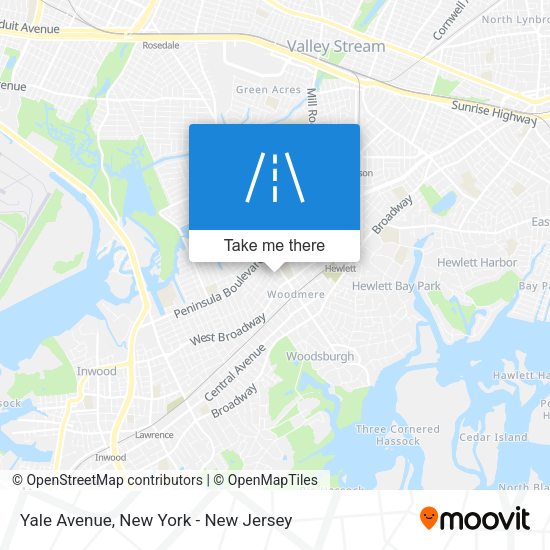 Mapa de Yale Avenue
