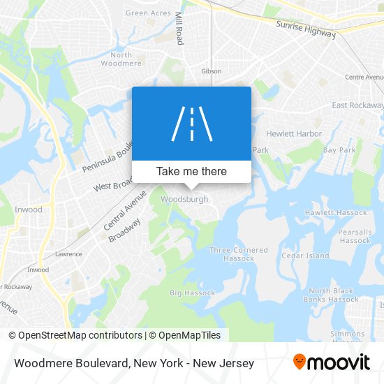 Woodmere Boulevard map