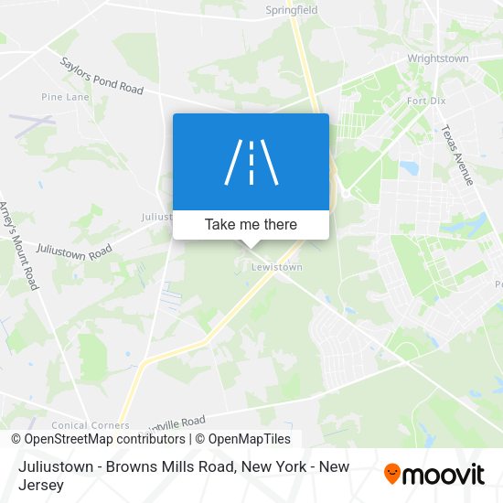 Mapa de Juliustown - Browns Mills Road