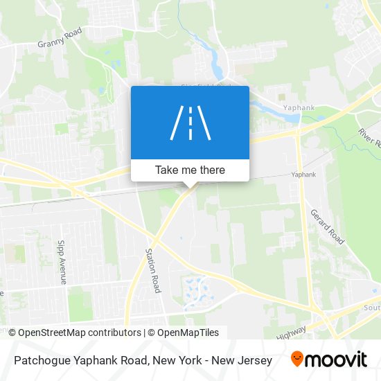 Patchogue Yaphank Road map