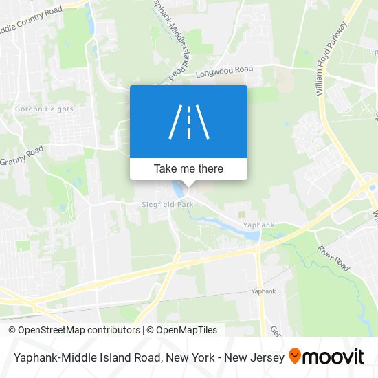 Yaphank-Middle Island Road map