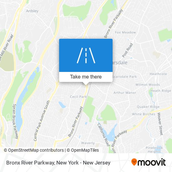 Mapa de Bronx River Parkway