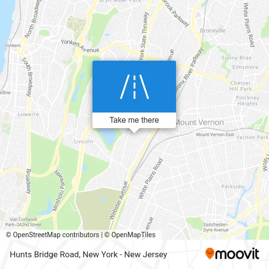 Hunts Bridge Road map
