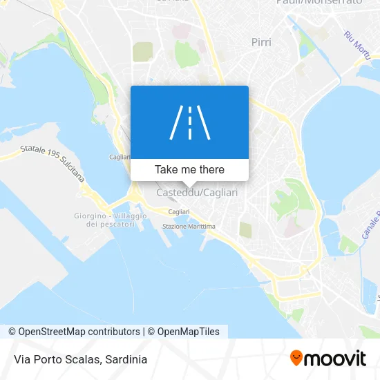 Via Porto Scalas map