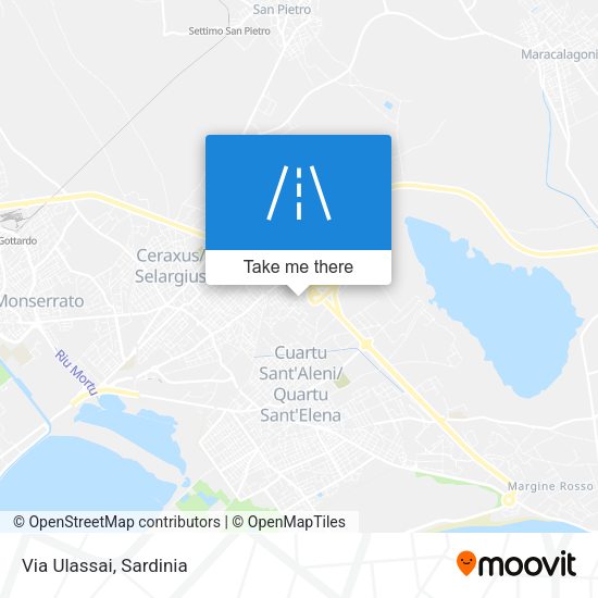 Via Ulassai map